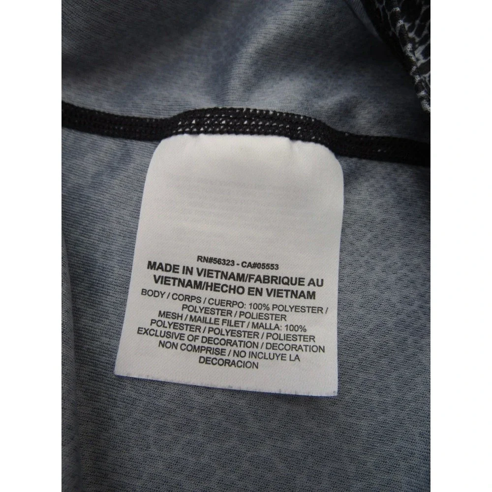 Nike Active Running Racerback Tank Top Dri-Fit Small Black Gray Animal Print‎